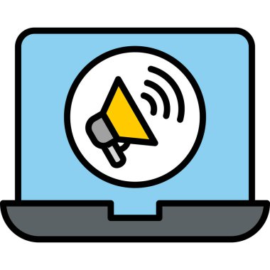 Soyut simge vektör illüstrasyonu pazarlanıyor