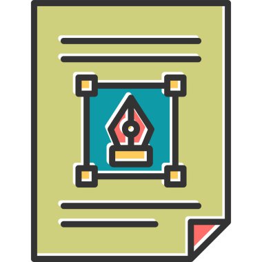 Dergi modern simgesi, vektör illüstrasyonu