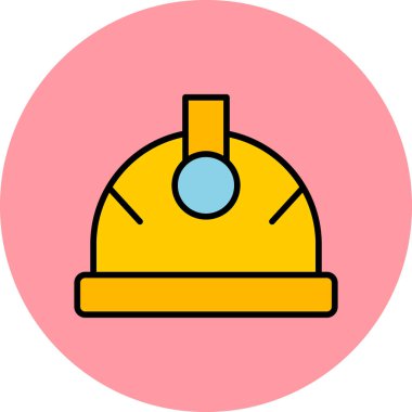 Mühendis miğferi, ağ simgesi basit tasarım