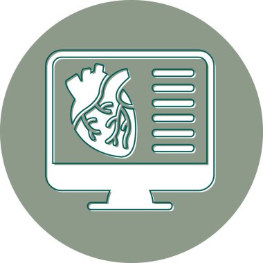 Heart Test Report icon modern vector illustration