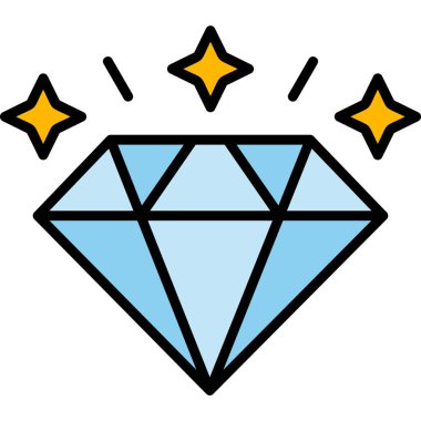 Elmas vektör simgesi modern illüstrasyon 