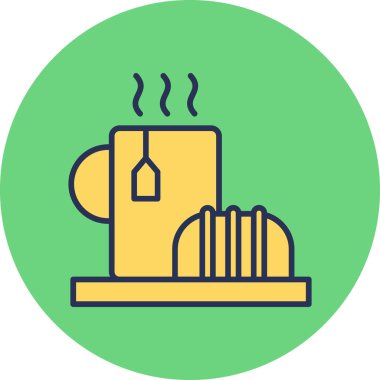 Kahve molası ikonu, modern tasarım illüstrasyonu