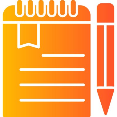 Not defteri simgesi, modern tasarım illüstrasyonu