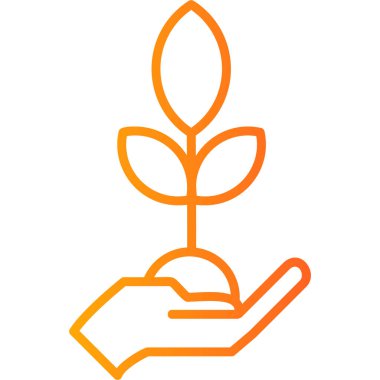 Bitki. Web simgesi basit illüstrasyon