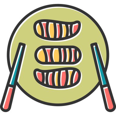 Suşi modern simge vektör çizimi