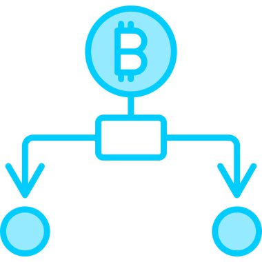 Çeşitlendirme bitcoin, kişisel ve ticari kullanım için illüstrasyon simgesi 