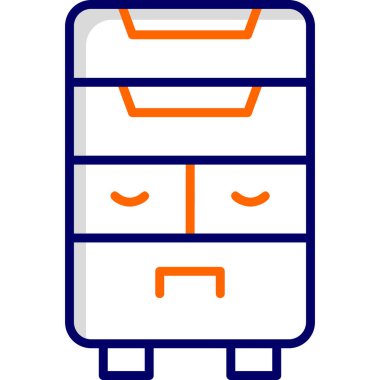 Çekmeceler. Web simgesi basit illüstrasyon 