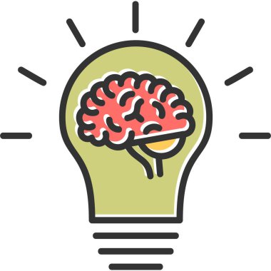 Fikir modern simgesi, vektör illüstrasyonu