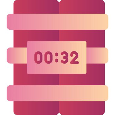 vector illustration of bomb modern icon