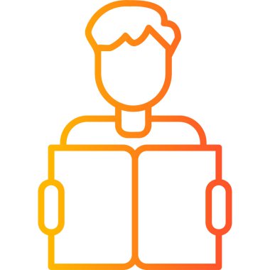 Simge vektör illüstrasyonu öğreniliyor