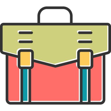 Çanta. Web simgesi basit illüstrasyon