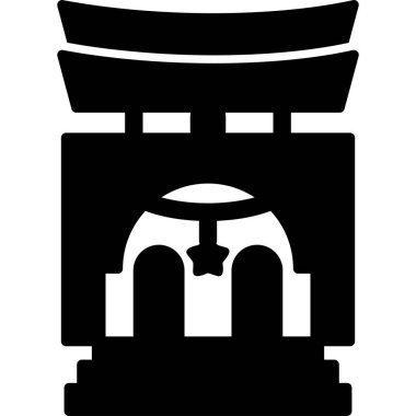 Bir şehir simgesinin vektör illüstrasyonu