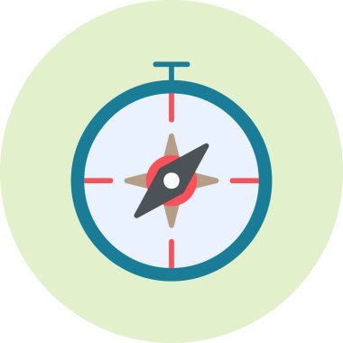 Pusula. Web simgesi basit tasarım