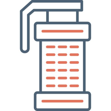  Sis bombası. Web simgesi vektör illüstrasyonu