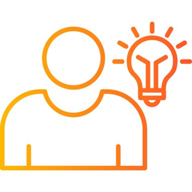 Fikir modern simgesi, vektör illüstrasyonu