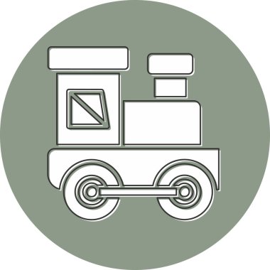 Baby train modern vector icon illustration