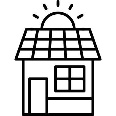 Güneş paneli. Basit resimleme