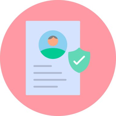 Belgenin basit düz simgesinin vektör illüstrasyonu