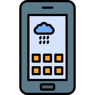 Cep telefonu. Web simgesi basit tasarım