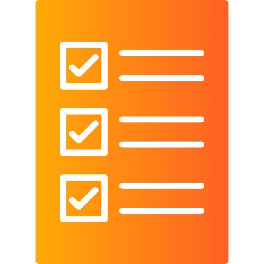 Kontrol listesi. Web simgesi basit illüstrasyon