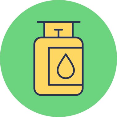 gaz tankı ikonu vektör illüstrasyonu