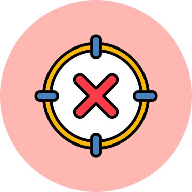 Konsantrasyon yok modern simge, vektör illüstrasyonu