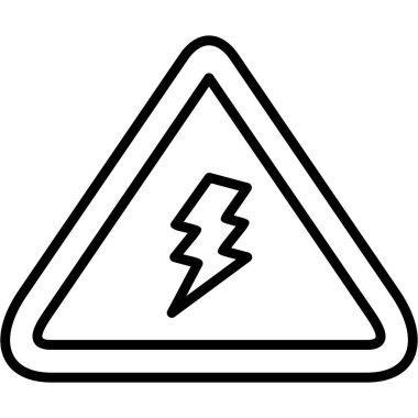 Tehlike uyarı simgesi vektör illüstrasyonu