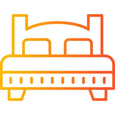 yatak modern simge vektör illüstrasyonu