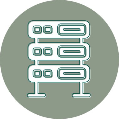 Sunucu. Web simgesi basit illüstrasyon
