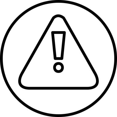 uyarı işareti simgesi, vektör illüstrasyonu