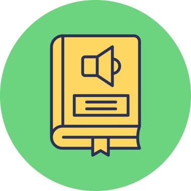 Ses kitabı simgesi, modern tasarım illüstrasyonu