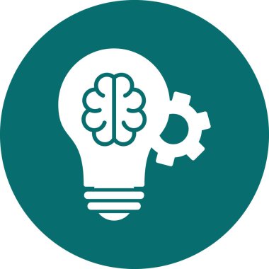 Yaratıcı düşünme modern simgesi, vektör illüstrasyonu 