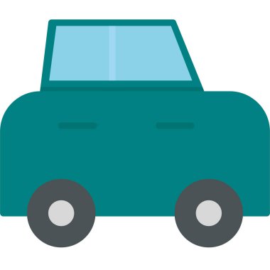 Oyuncak araba modern simge, vektör illüstrasyonu 