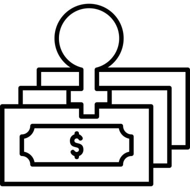 Para için. Web simgesi basit illüstrasyon 