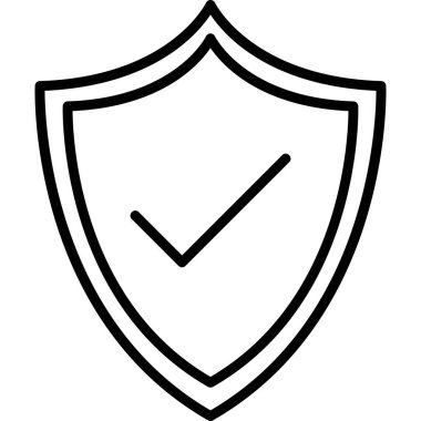 Kalkan. Web simgesi basit illüstrasyon