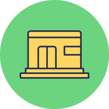 Bunker simgesi, modern tasarım illüstrasyonu