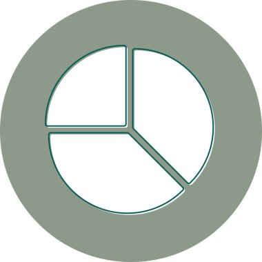 Pasta grafiği simgesi. düz tasarım biçimi. 