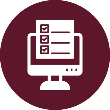 Sınav simgesi, modern tasarım illüstrasyonu