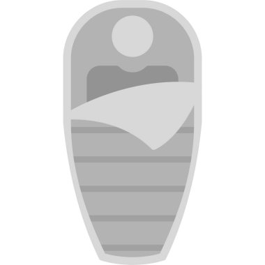 Uyku tulumu modern simge, vektör illüstrasyonu