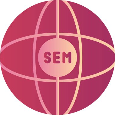 Sem dünya simgesinin vektör illüstrasyonu