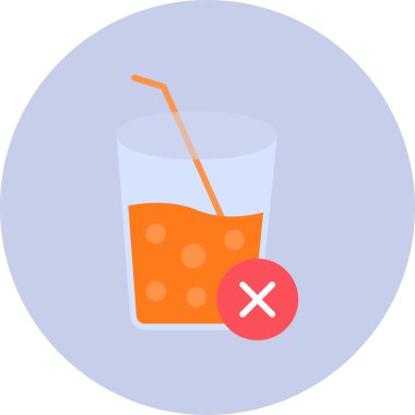 Meyve suyu yok web simgesi basit illüstrasyon işareti