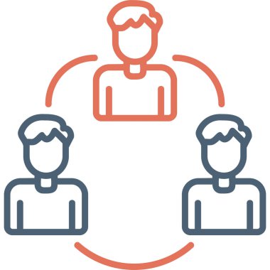 Abstract vector illustration of team work