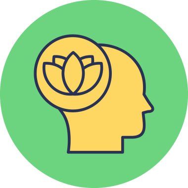 Sakin ol. Web simgesi basit illüstrasyon