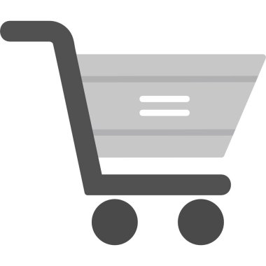 shopping cart, web icon simple illustration