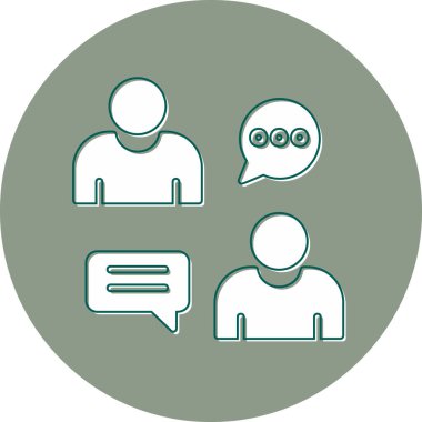 Konuş. Web simgesi basit illüstrasyon