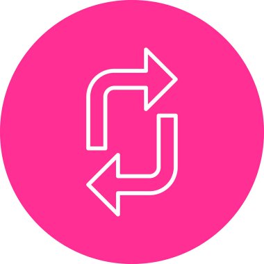 Modern simge, vektör illüstrasyonunu döndür