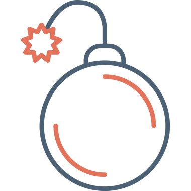 Bomba simgesinin vektör illüstrasyonu