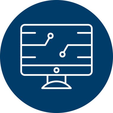 Bilgisayar ekranı. vektör illüstrasyonu