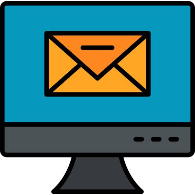 E-posta. Web simgesi basit illüstrasyon 