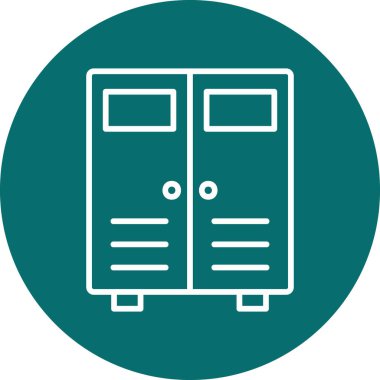 Dolaplar modern simge, vektör illüstrasyonu